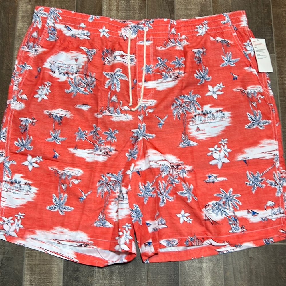 Old Navy Men Swim Shorts Trunks Palm Trees Size 2XL NEW WITH TAGS